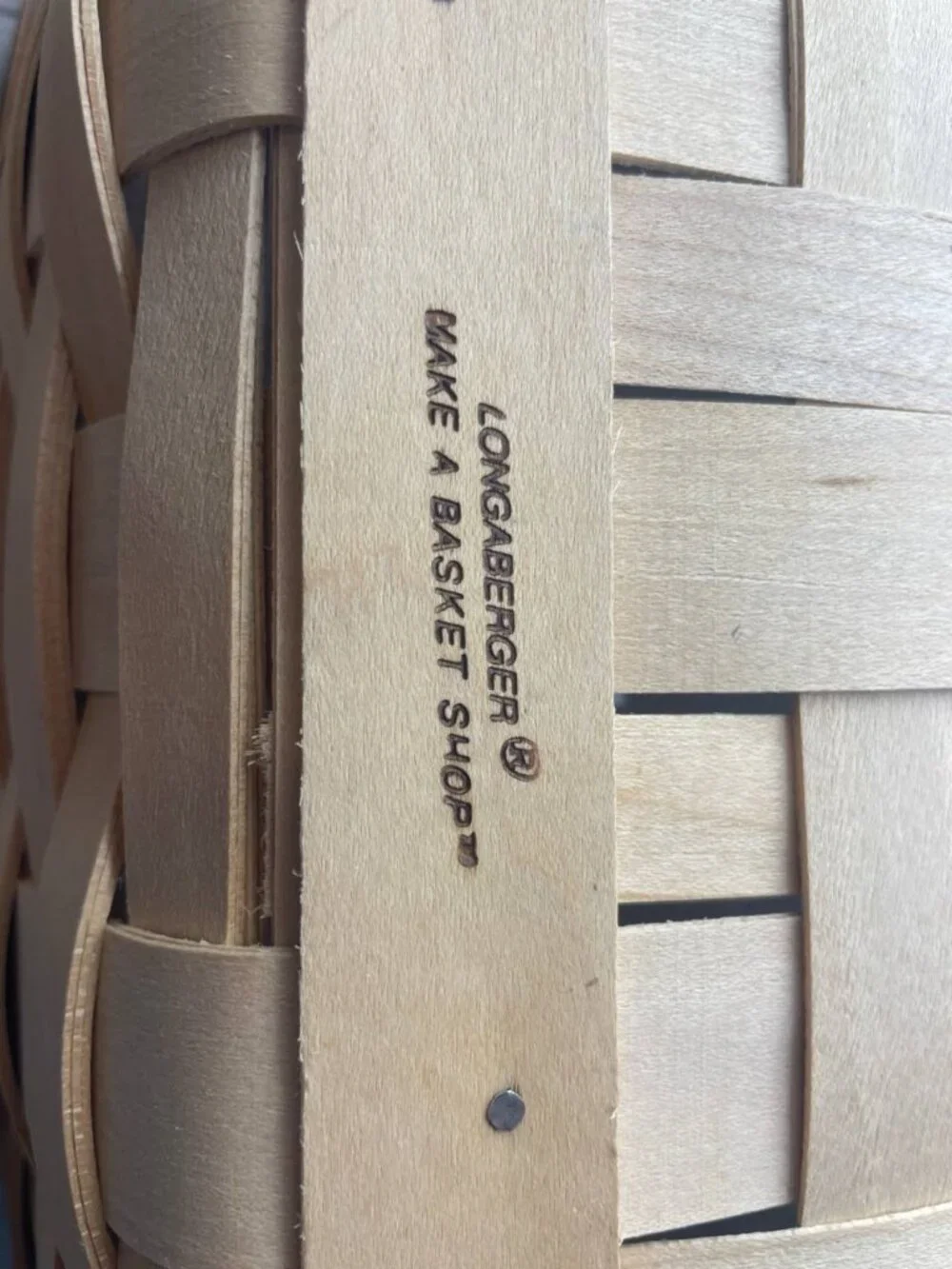 Longaberger Make A Basket Shop Woven Basket medium market with handles 2008